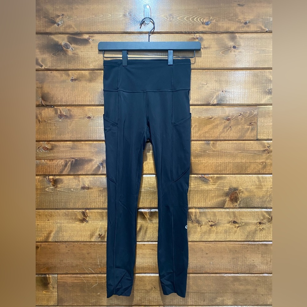 Lululemon Black Fast & Free 7/8 Tight II *Non-Reflective Nulux 25"